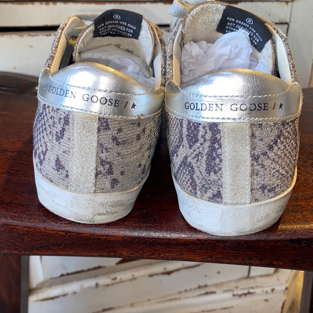 Golden Goose Superstar White  Snake skin toe-eur 38 - Picture 8 of 14